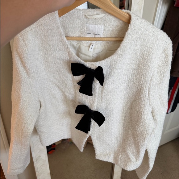 Anthropologie Avec Les Filles NWT Bow Tie Tweed Coquette Balletcore - Picture 7 of 12